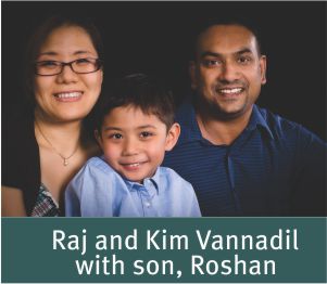 People - Vannadil, Raj and Kim with son, Roshan