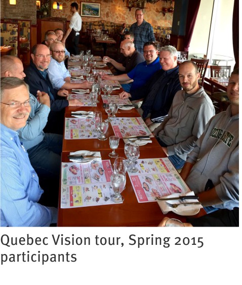 Fall 2015 - Quebec vision tour spring 2015